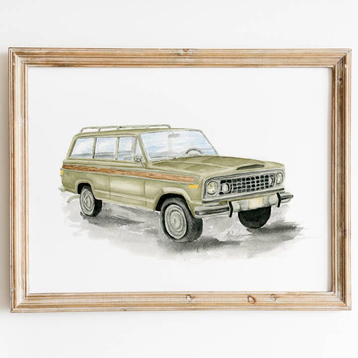 Sarah Jane Studio Art - Wholesale Art Print - Antique Cars Watercolor Prints2