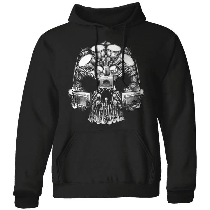 Skull Rocker - Hoodie de Fleece 7,8 oz por atacado de Taboo Apparel