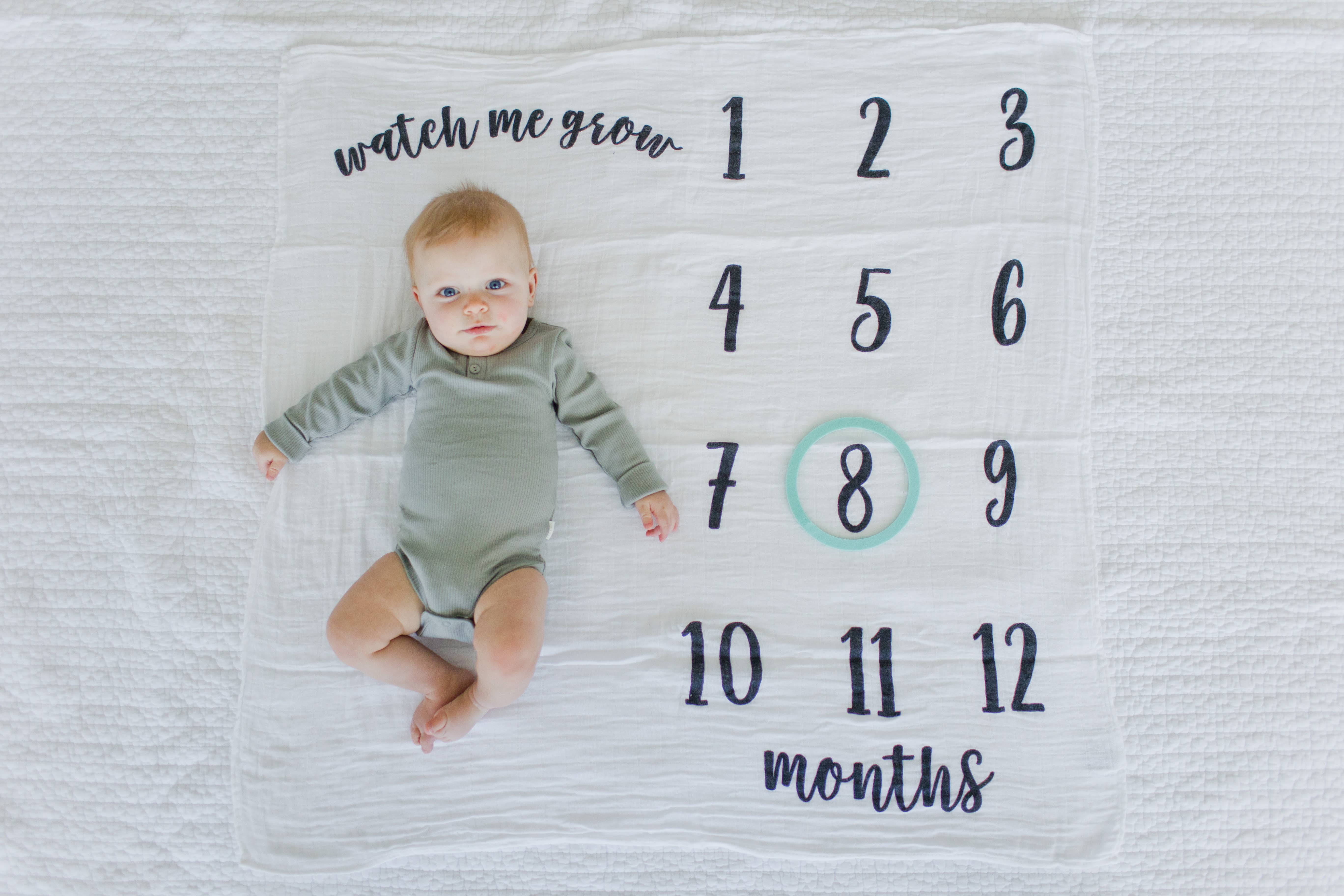 Kate & Milo - Wholesale Milestone Blanket - Kids & Baby - Baby Monthly Milestone Blanket, Photo Prop2