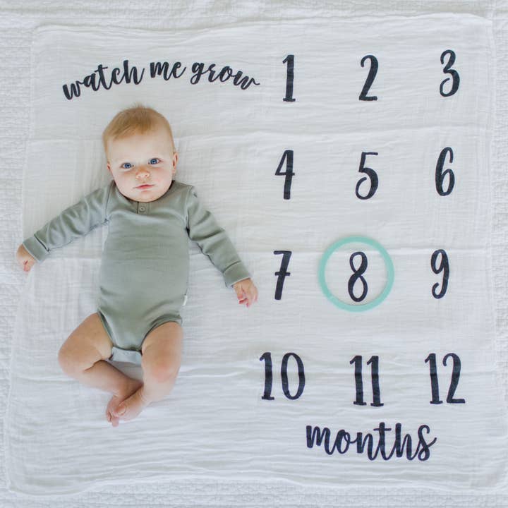 Kate & Milo - Wholesale Milestone Blanket - Kids & Baby - Baby Monthly Milestone Blanket, Photo Prop2