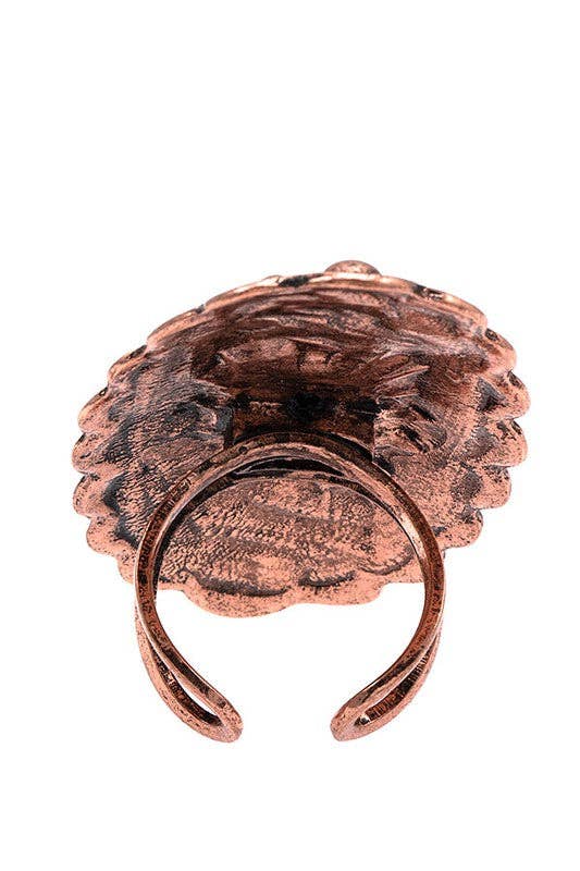 Andrea Bijoux - Venta al por mayor Anillos grandes/de cóctel - BRAZALETE OVALADO CON DETALLES DE GEMAS OVALADAS3