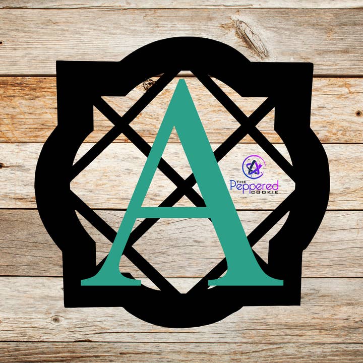 Door Hanger - Initial Window Door Hanger UNFINISHED for wholesale by The Peppered Cookie