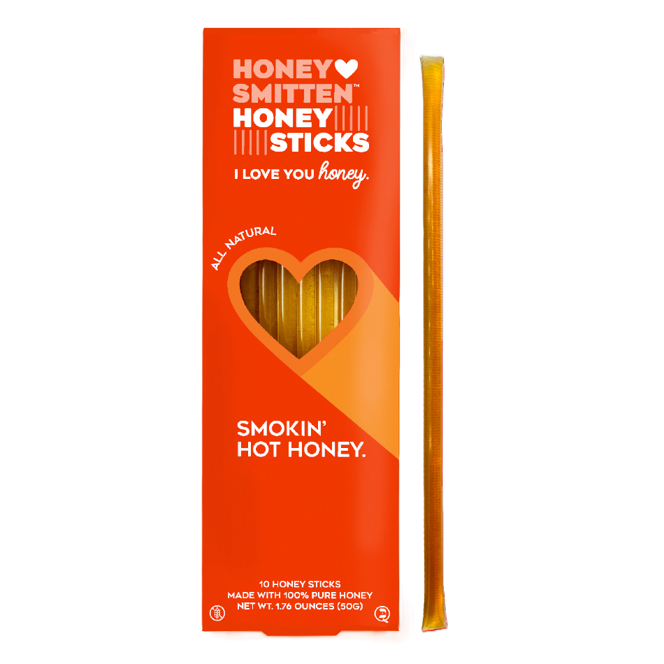 Honey Smitten - Wholesale Honey - Honey Sticks, SMOKIN' HOT HONEY. 14 units2