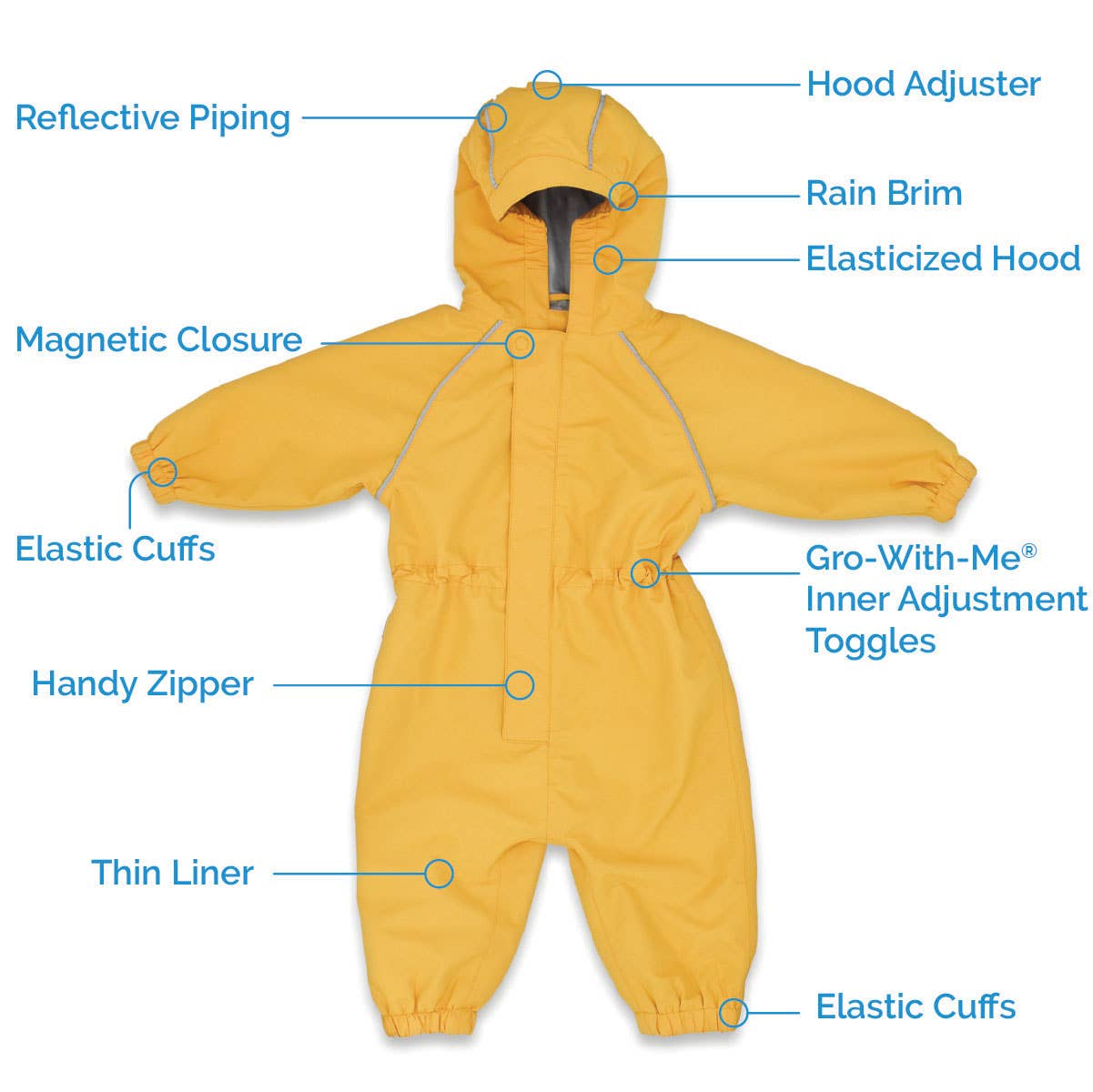 Yellow sale puddle suit