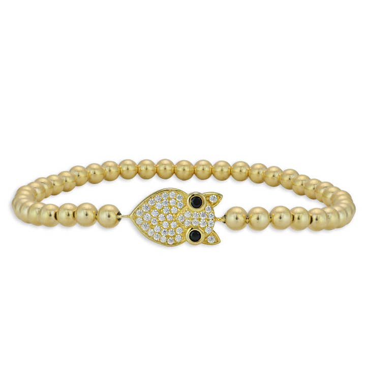 Bracelet Owl CZ pour la vente par Bozkurt Jewelry