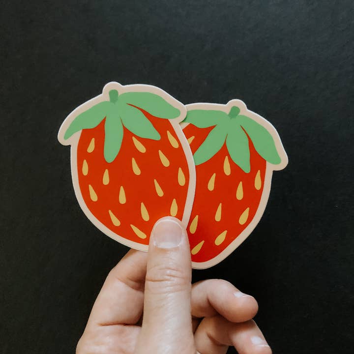 Christine Witmore - Wholesale Sticker - Strawberry Vinyl Sticker