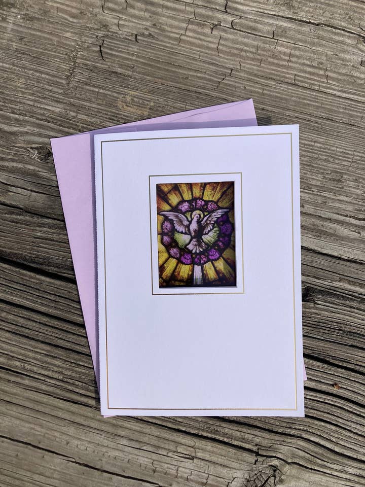 Confirmation Spirit of Light sun-catcher card | Blank card for wholesale by Bright Greetings
