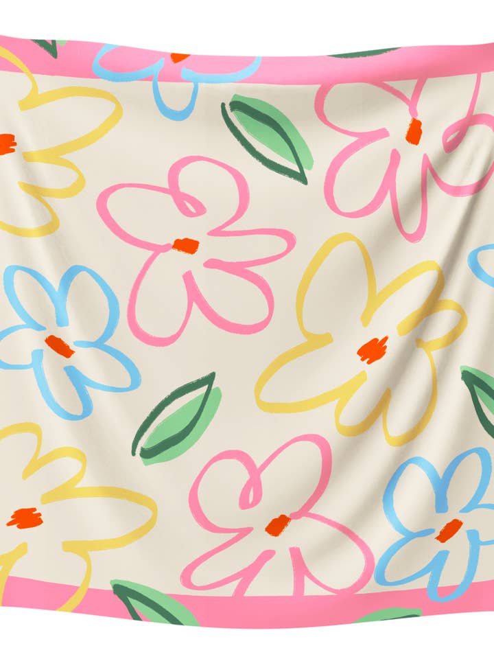 Maxi pañuelo FLORAL SUMMER para venta al por mayor de STUDIO ARDE