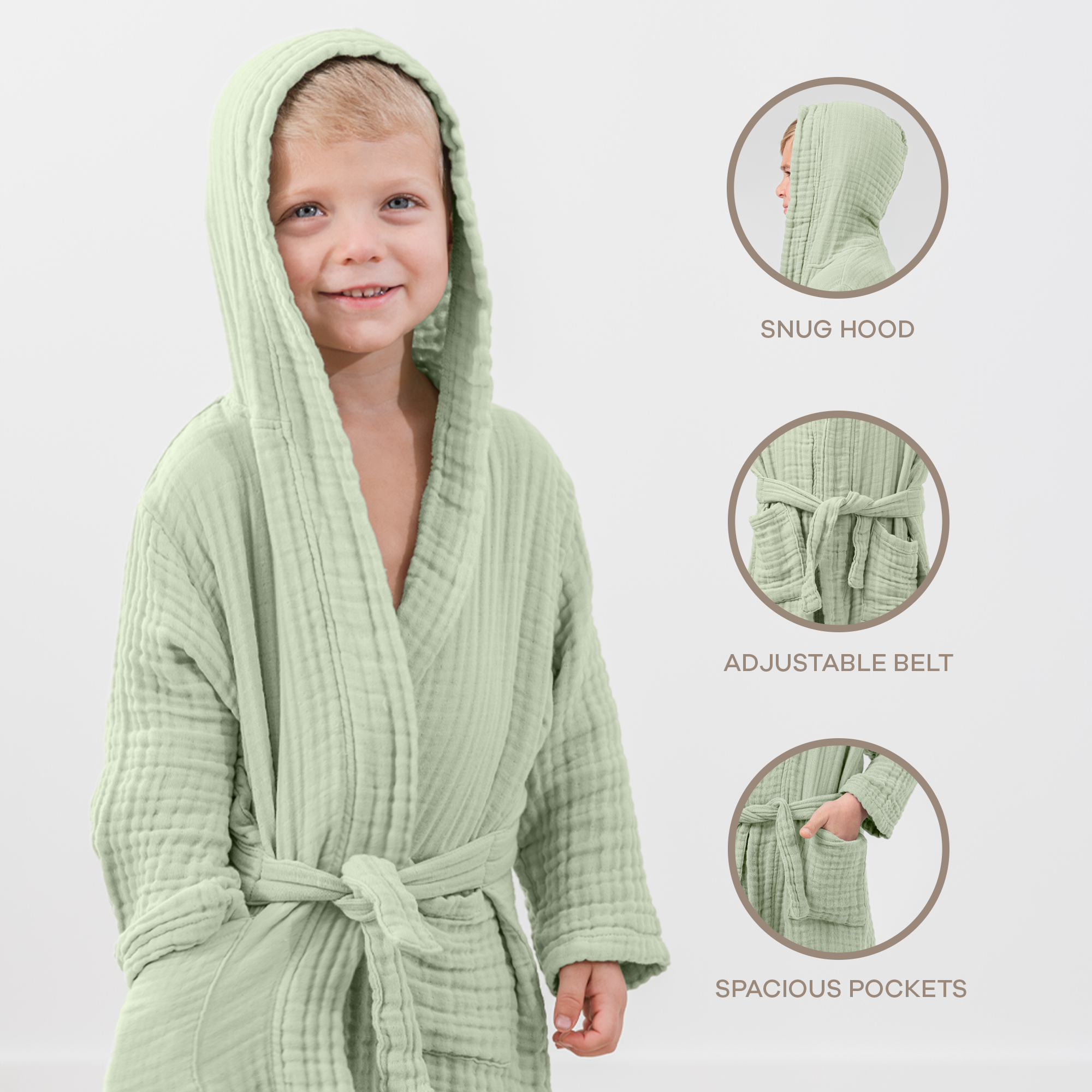 Comfy Cubs - Wholesale Robe - Kids - Muslin Bath Robe for Kids, Cotton Bathrobe by Comfy Cubs37