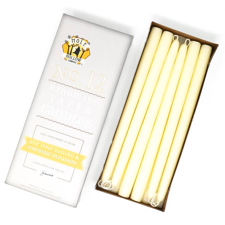 Mole Hollow Candles - Wholesale Tapered Candle/Candlestick - 12" Taper Candles - Choose from 39 colors!