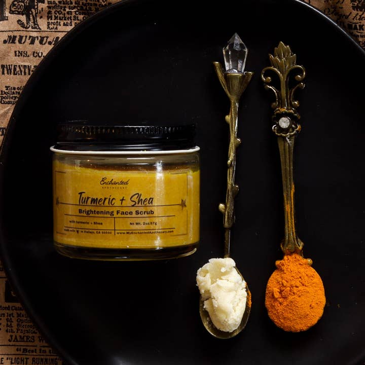 Exfoliant éclaircissant pour le visage Curcuma + Shea pour la vente par Enchanted Apothecary