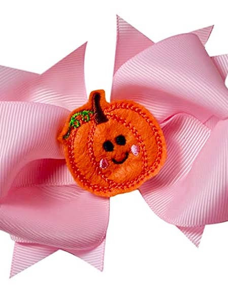 Lazo para el pelo de grogrén para niñas de 4.5 pulgadas, calabazas preciosas para venta al por mayor de Funny Girl Designs