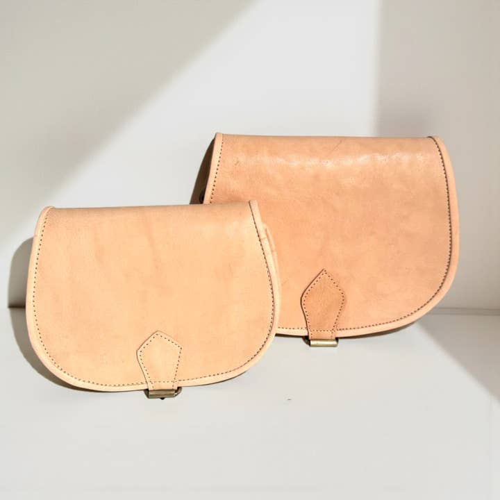 Leather Cross Body Bag – Rounded Flap Crossbody Bag for wholesale by Melecraft