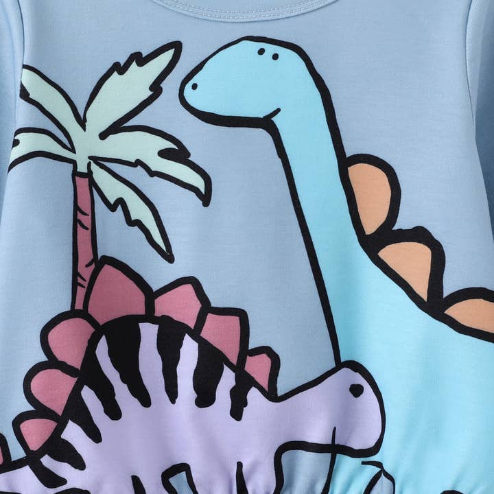 PatPat - Wholesale Top & Pant Set - Baby - Baby Boy 2pcs Dinosaur/ Vehicle Print Sweatshirt & Pants Set