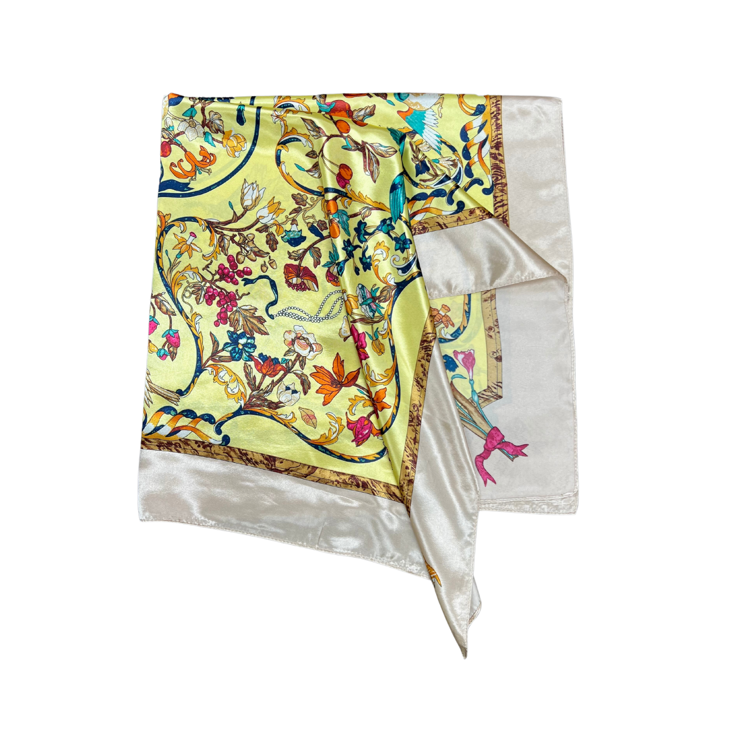 Lili Scarves (US Duty Free) - Wholesale Scarf - Women's - Bird Pattern Silk Touch Square Scarf7