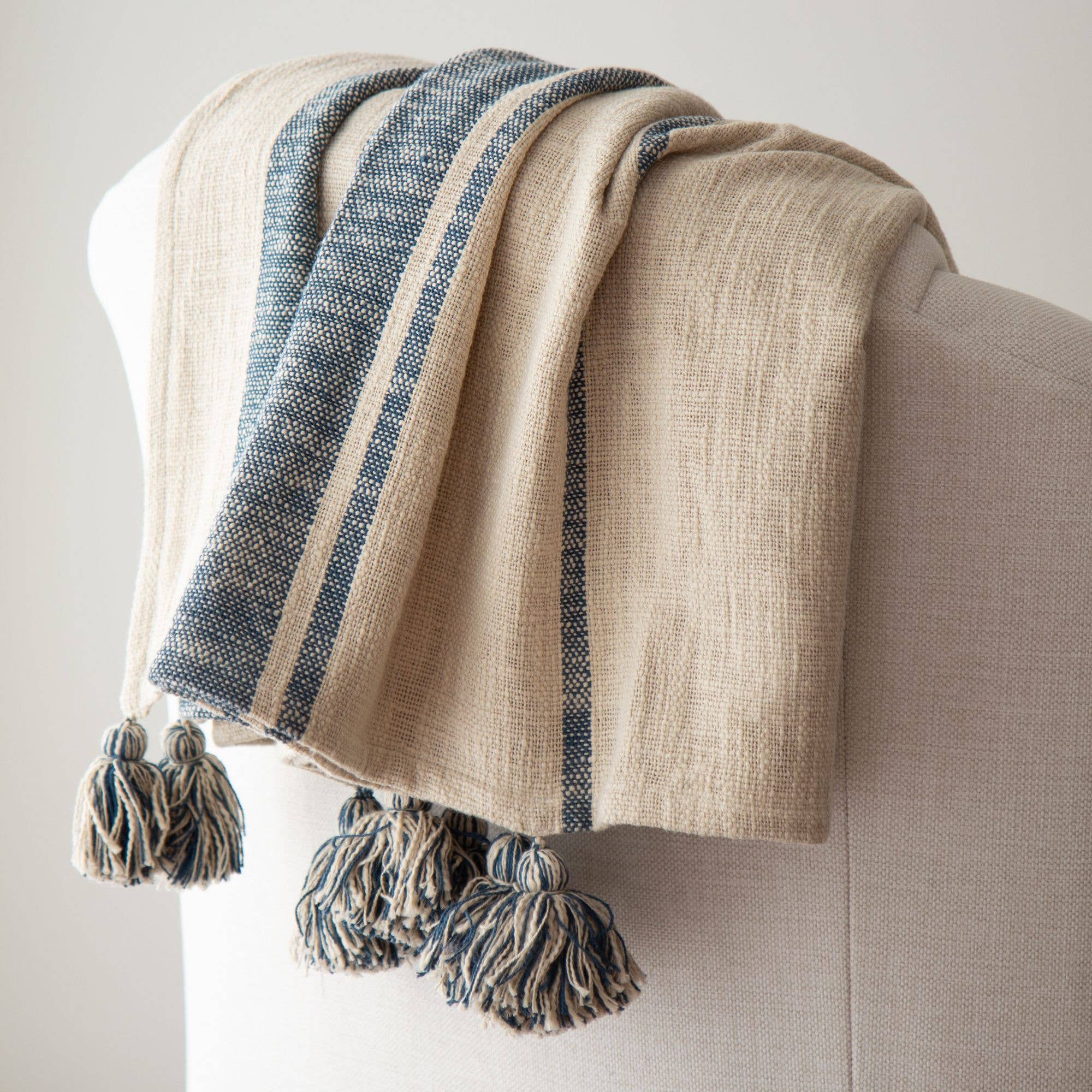 Tajik  Home  LLC - Wholesale Throw Blanket - Rebecca's Grainsack Throw – Classic Vintage-Style Blanket1