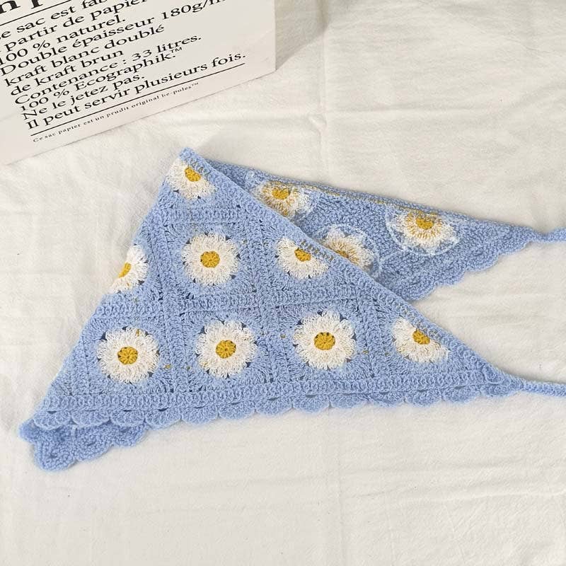 MKS America - Wholesale Bandana - Women's - Cherry Strawberry Floral checkered Crochet Bandana -56colors16