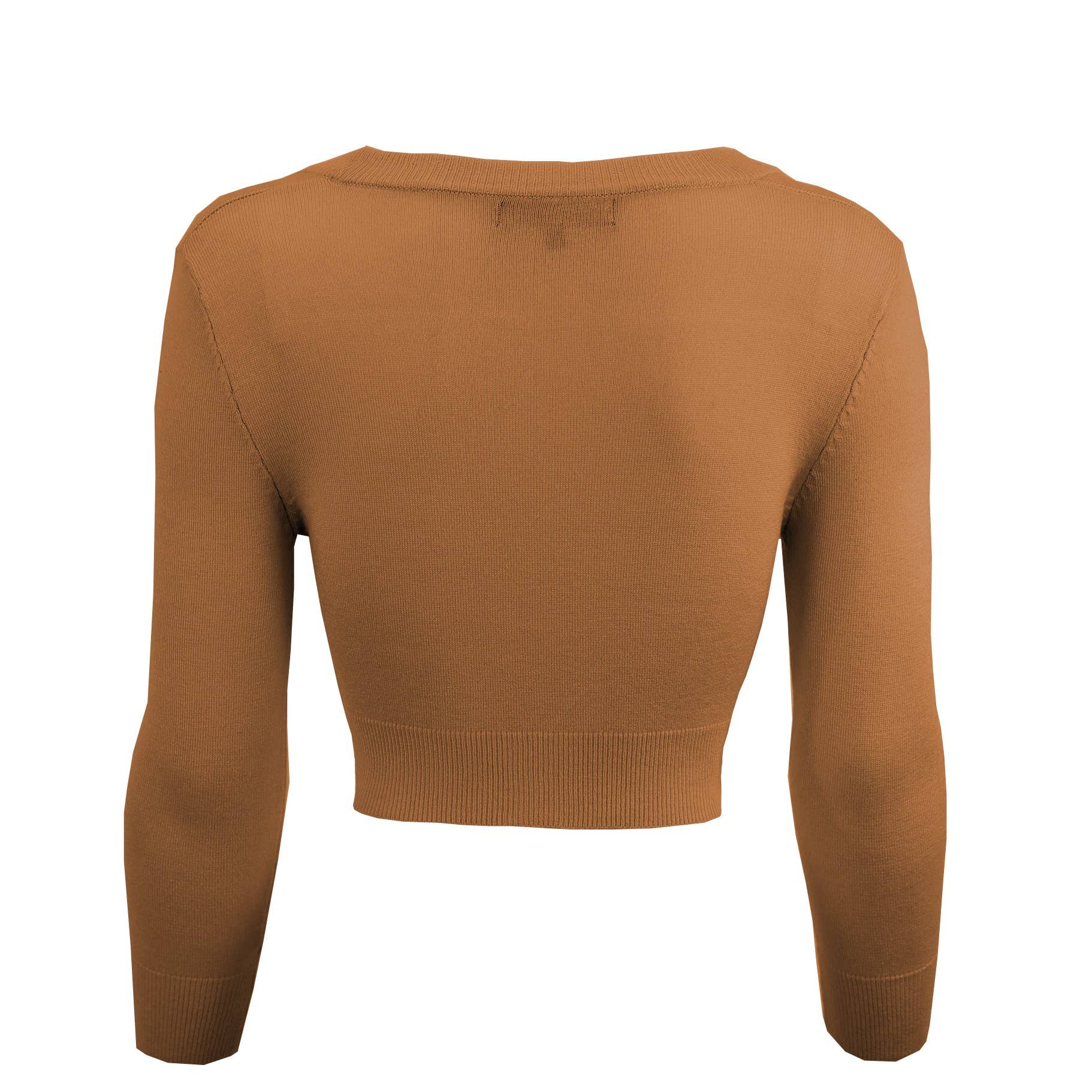 Mak - Wholesale Cardigan - Women's - Cropped Bolero 3/4 Sleeve V-Neck PLUS size Cardigan CO129PL16