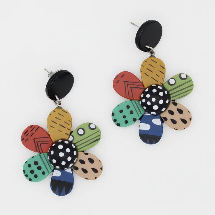 Garden of Color Flower Earring for wholesale by Sylca Designs