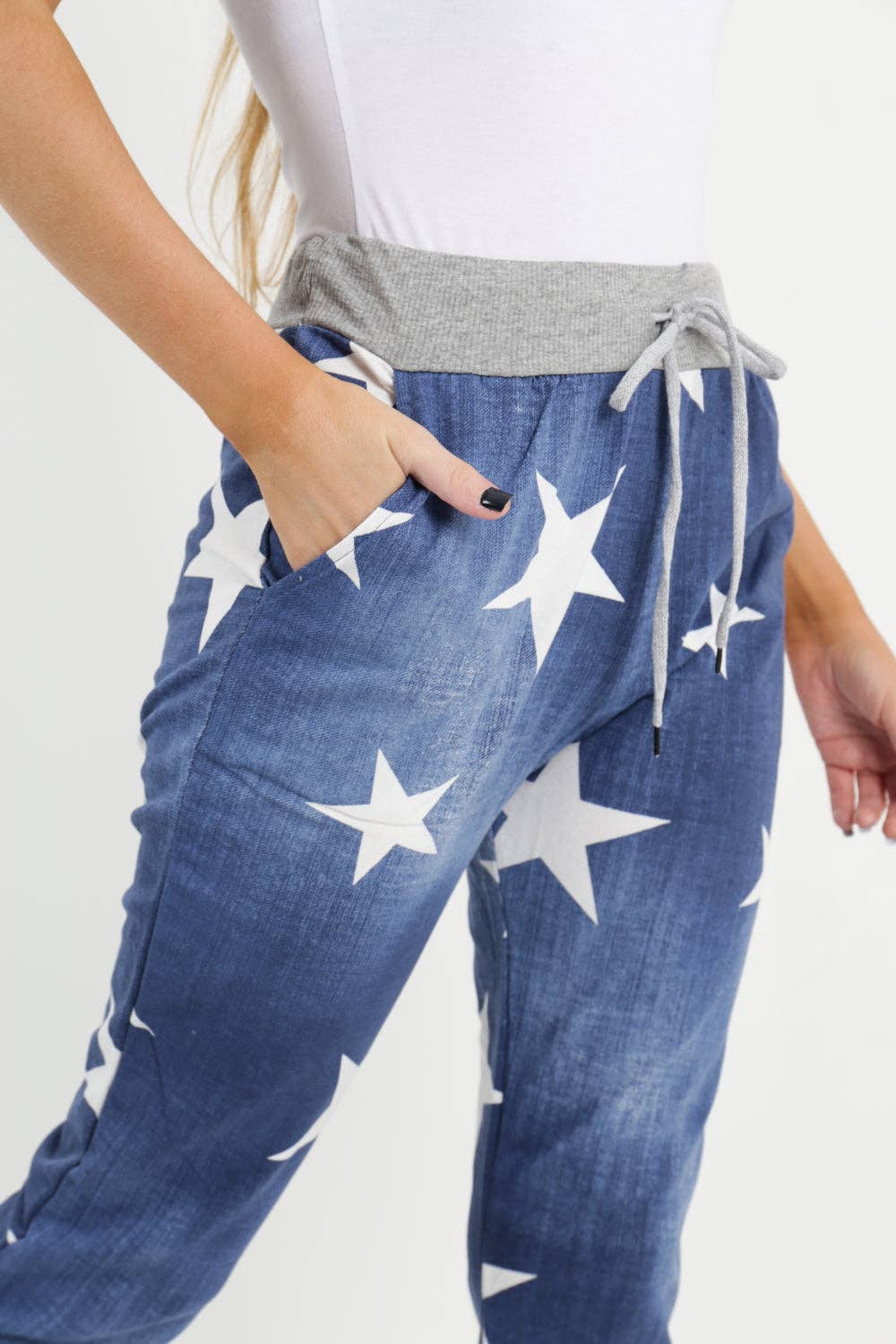 Miss Bold – wholesale Byxor - Dam – Italienska stjärntryckta fickor Bomullsbyxa för damer3