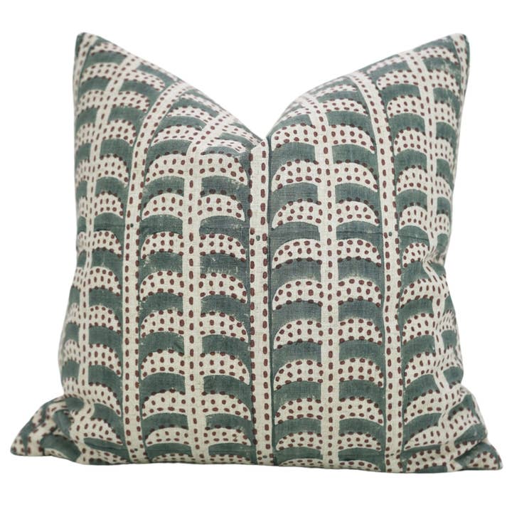 Stylish Block Design Viscose Linen Pillow Cover - Garud for wholesale by Fabdivine