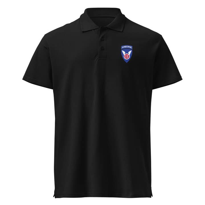 Premium pique polo shirt - 11th Airborne Division - SSI wo Txt X 300 for wholesale by MIP