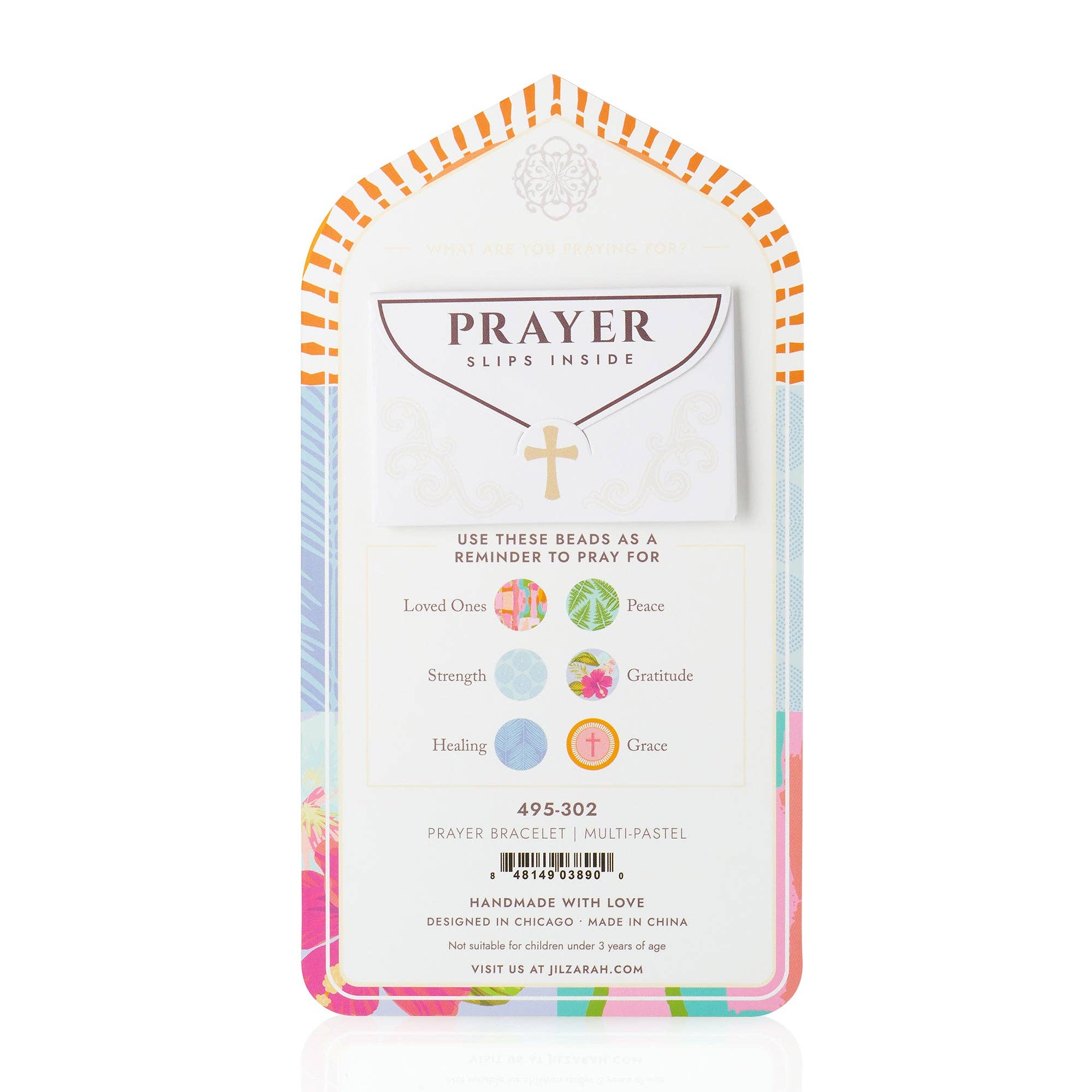 JILZARAH - Vente Bracelets à breloques/pendentifs - Bracelet de prière multipastel3