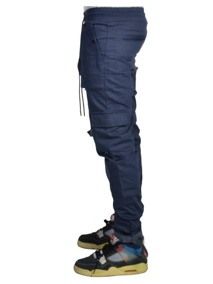 Oxford Navy New Sphere Pouch Strap Cargo Pants Joggers for wholesale on Faire