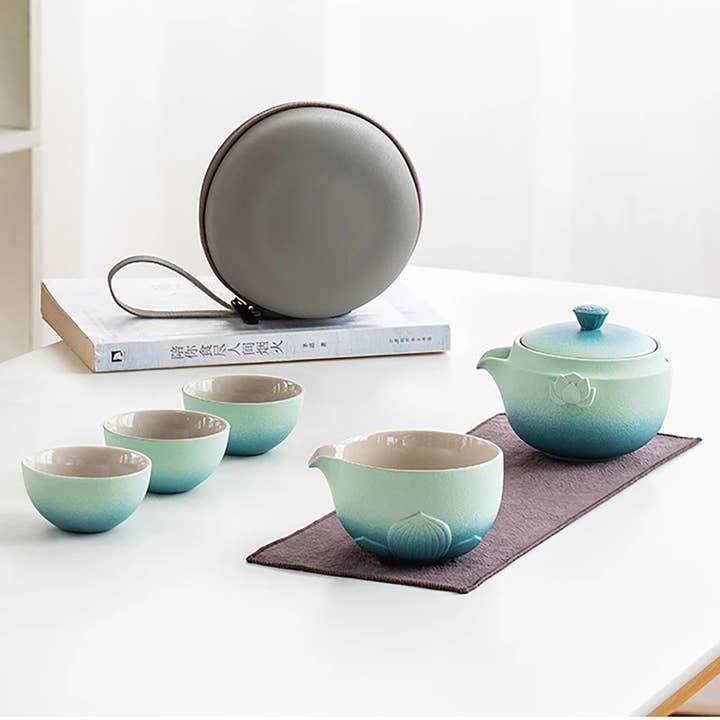 Aanpasbaar keramisch Gongfu-theeservies voor op reis voor wholesale door MinoCraft