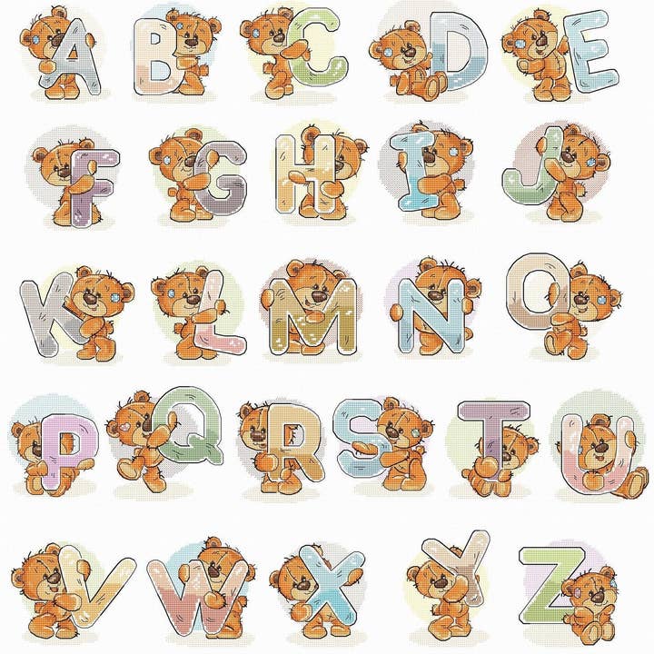 Cross Stitch Kit Luca-S - Alphabet, B1201 for wholesale by Luca-S