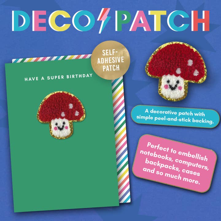 Second Nature Ltd – wholesale Everyday greeting card – Mushroom - Deco Patch - Second Nature3