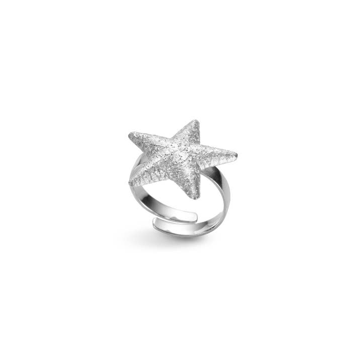 ANILLO ABIERTO ESTRELLA para venta al por mayor de Argent Basic