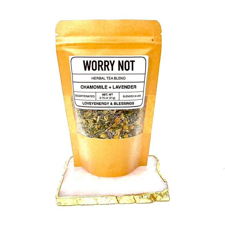 WORRY NOT Herbal Tea Blend - Lavender Buds & Chamomile and other Purchase Wholesale camomile. Free Returns & Net 60 Terms on Faire trending on Faire.
