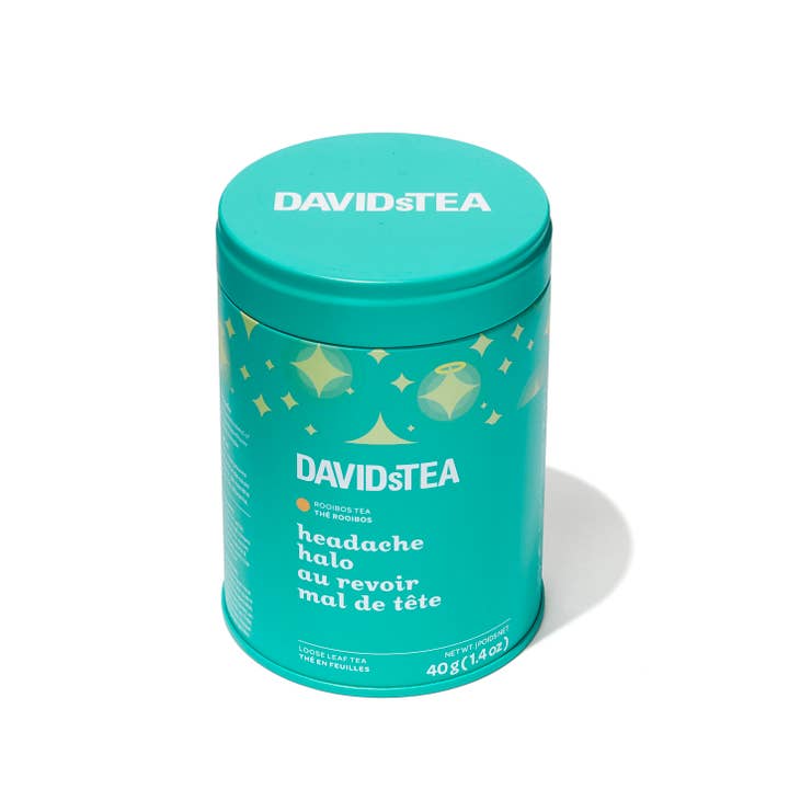 DAVIDsTEA - Wholesale Loose Tea - Grocery Loose Leaf Tea Tin - Headache Halo