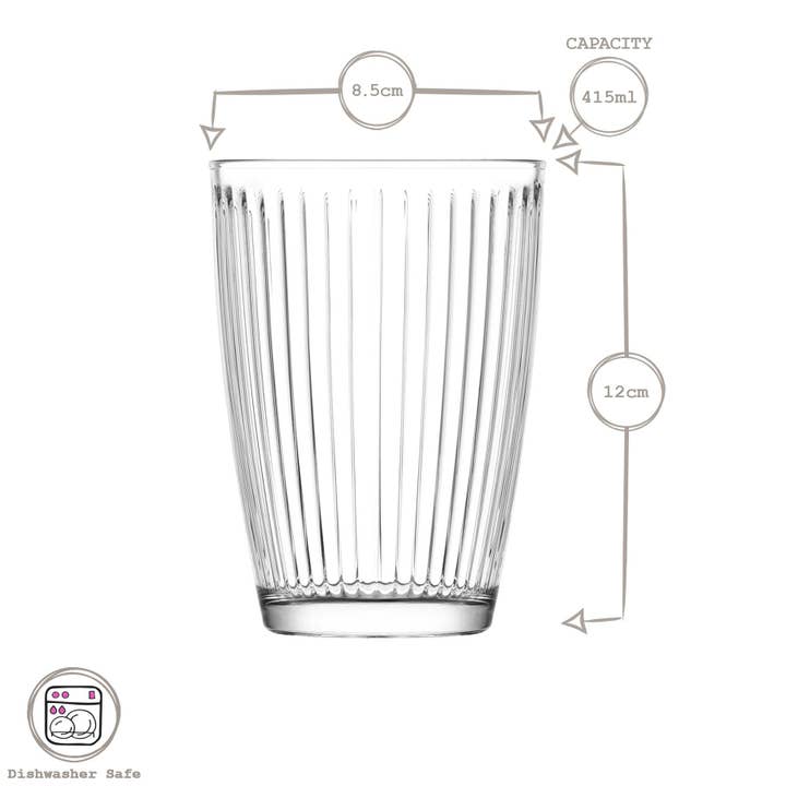 Rinkit Ltd – wholesale Drinking glass/cup – 415ml Hestia Highball Glass5