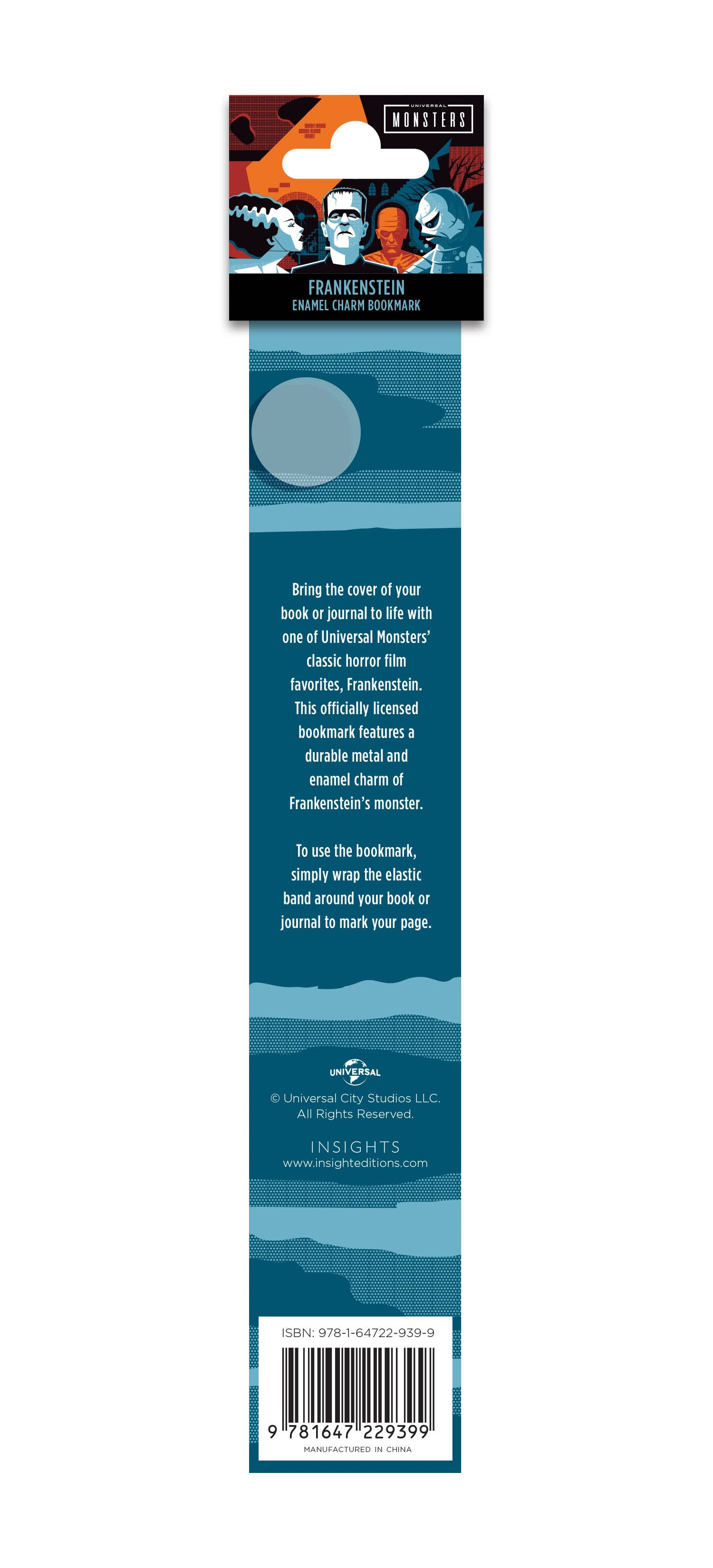 Insight Editions - #1 Pop Culture Publisher - Wholesale Bookmark - Universal Monsters: Frankenstein Enamel Charm Bookmark+Charm2