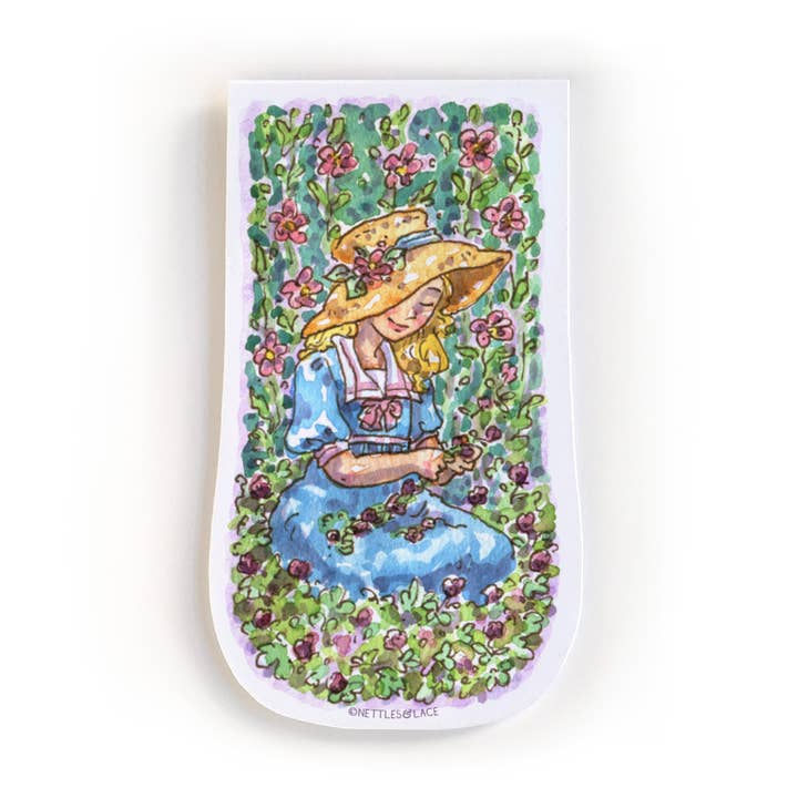 Marcador Magnético de Flores Tecido Chapéu Floral Bonito Aquarela por atacado de Nettles & Lace Paper Co.