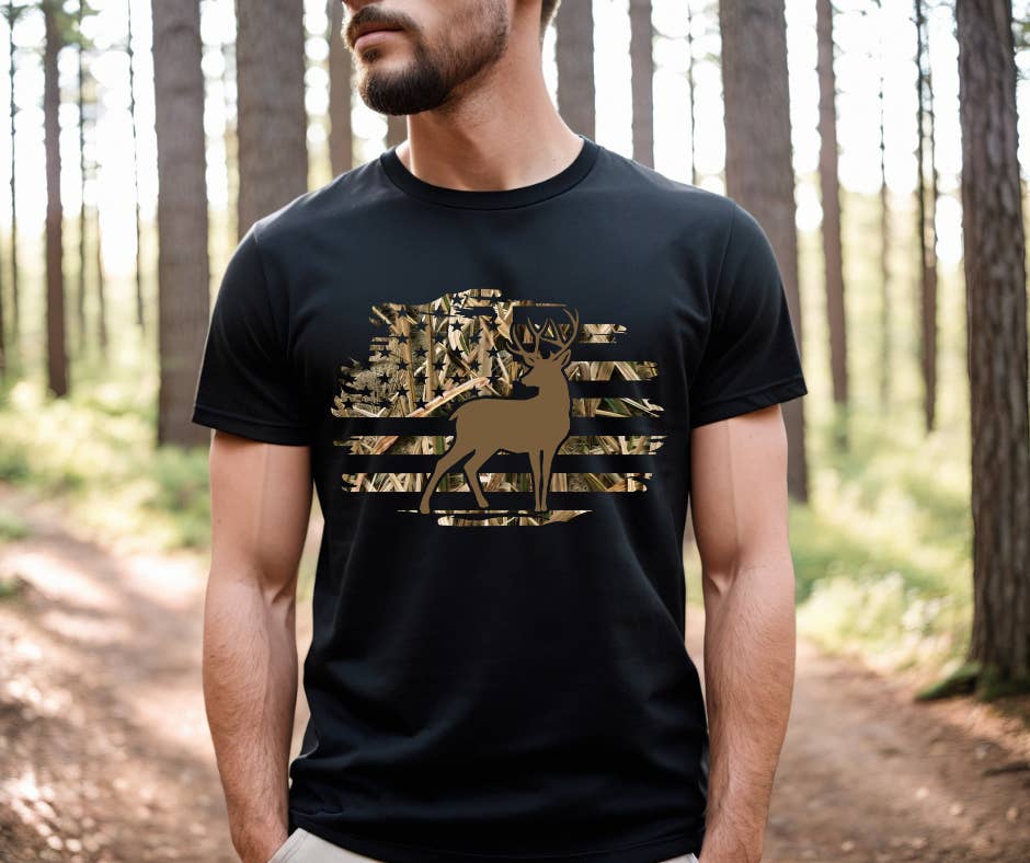 Southern Backroad Tees LLC - Wholesale T-Shirt (Graphic) - Men's - Camo Flag