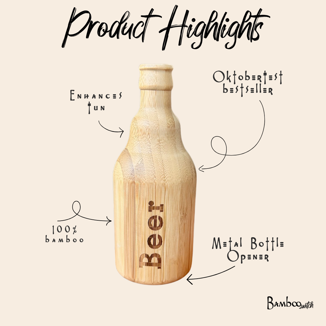 Bamboo Switch - Vente Ouvre-bouteille/tire-bouchon - Décapsuleur en bambou | Cadeau de Noël pour homme1