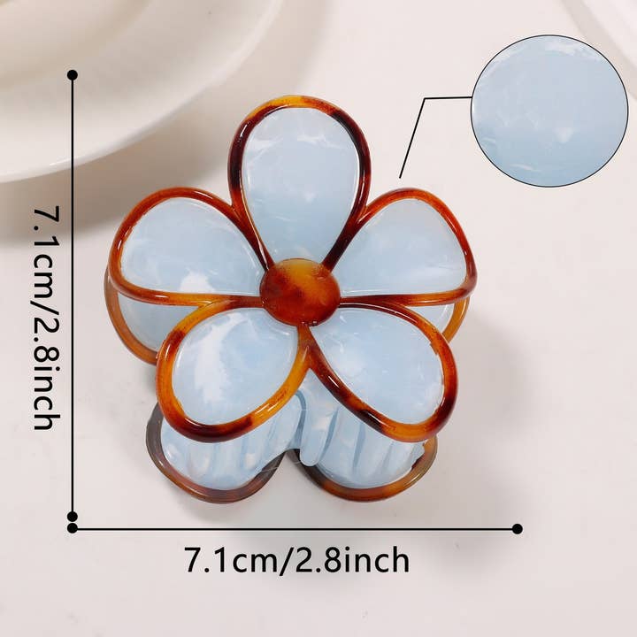 ACCITY - Wholesale Hair Clip - Women's - Vintage Floral Claw Clip for Ponytail & Half Bun_CWAHA072858