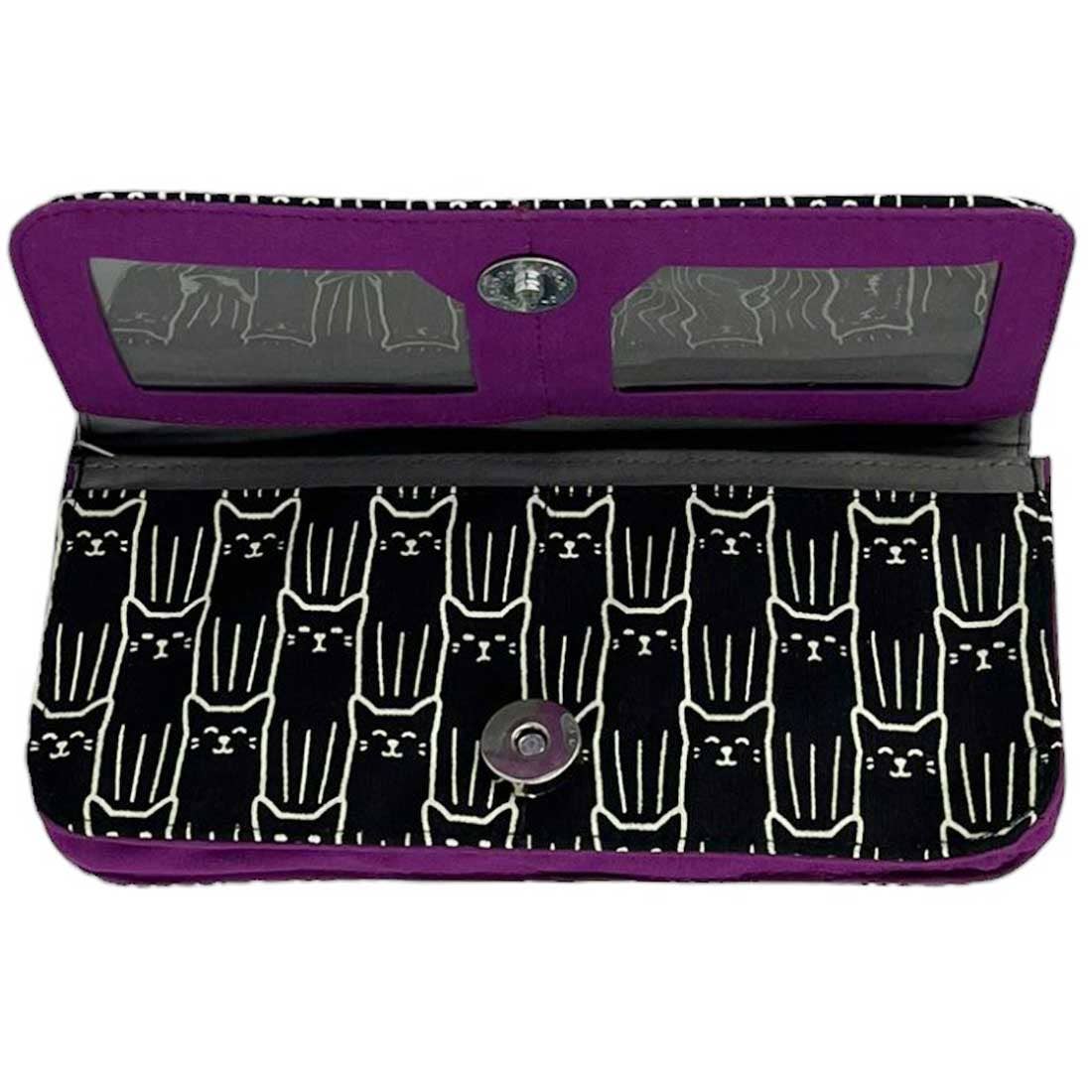 Malia Designs - Vente Portefeuille – femme - Portefeuille long à imprimé chat - Cadeau pour les amoureux des chats - Portefeuille végétalien8