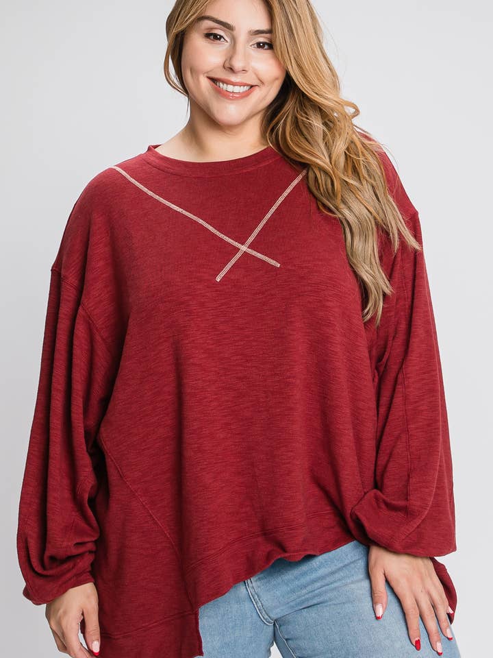 Plus Pull en Tricot Point de Croix Brossé-PIT817 pour la vente par Nicabel