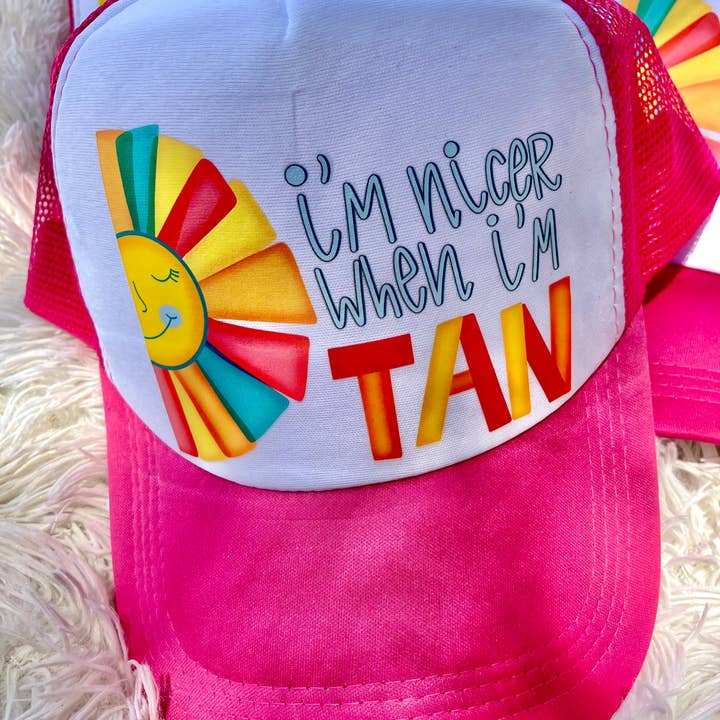 on the Bayou - Wholesale Trucker Hat - Women's - I’m nicer when I’m tan summer hat5