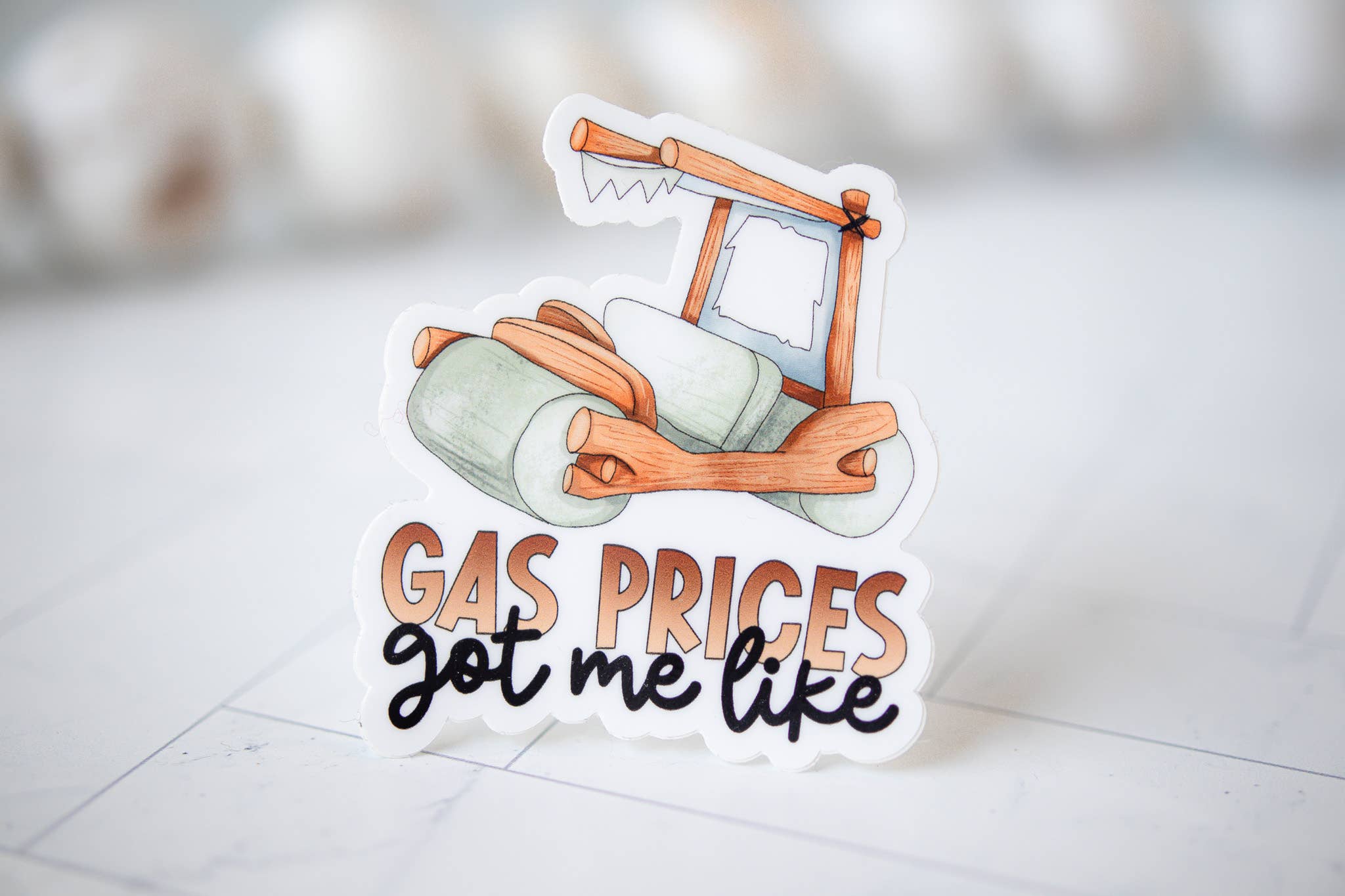 Savannah and James Co - Wholesale Sticker - Gas Prices Got Me Like, Vinyl Sticker, 3x3 in.3