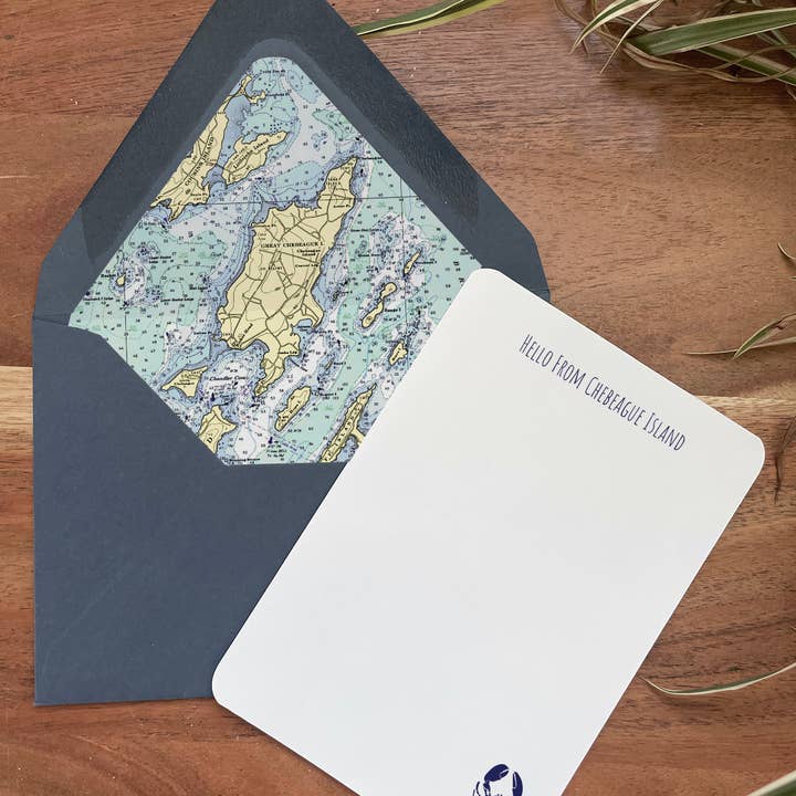 Maritime Tribes LLC - Wholesale Stationery/Notecard Set - Lined Envelope Stationery (note card) Set of 84