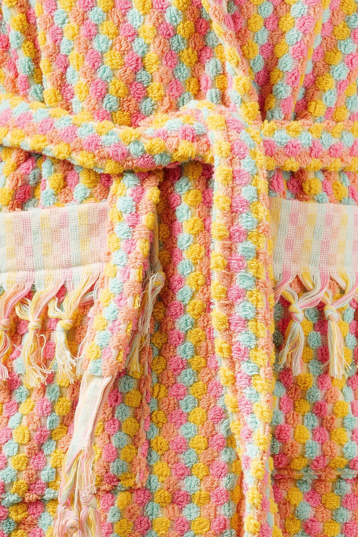 YURTLUS - Wholesale Robe - Women's - Unique 100% Cotton Pockets Bathrobe, Bubble Handwoven Robe36