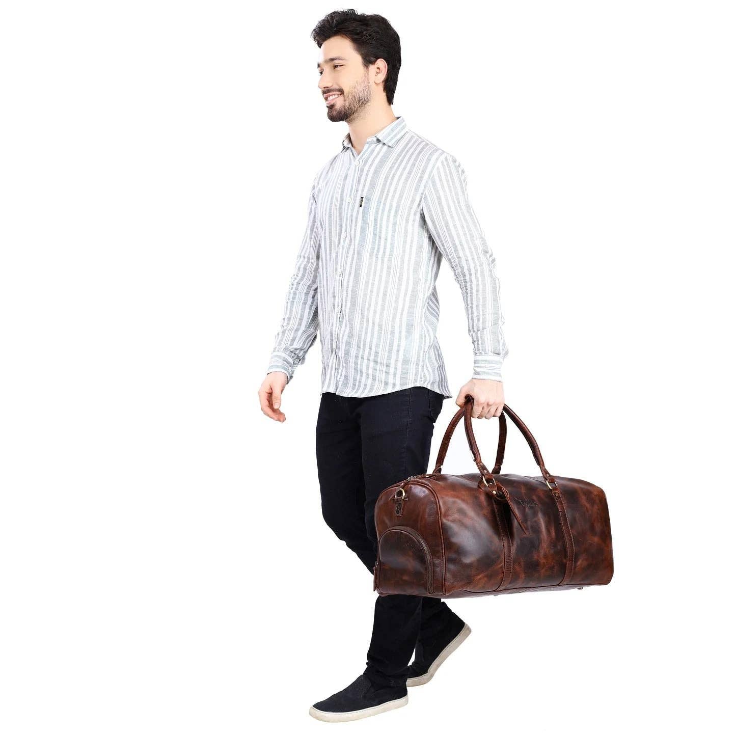 VELLAIRE - Wholesale Weekender Bag - Men's - Leather Duffle Bag X-Large | DB15