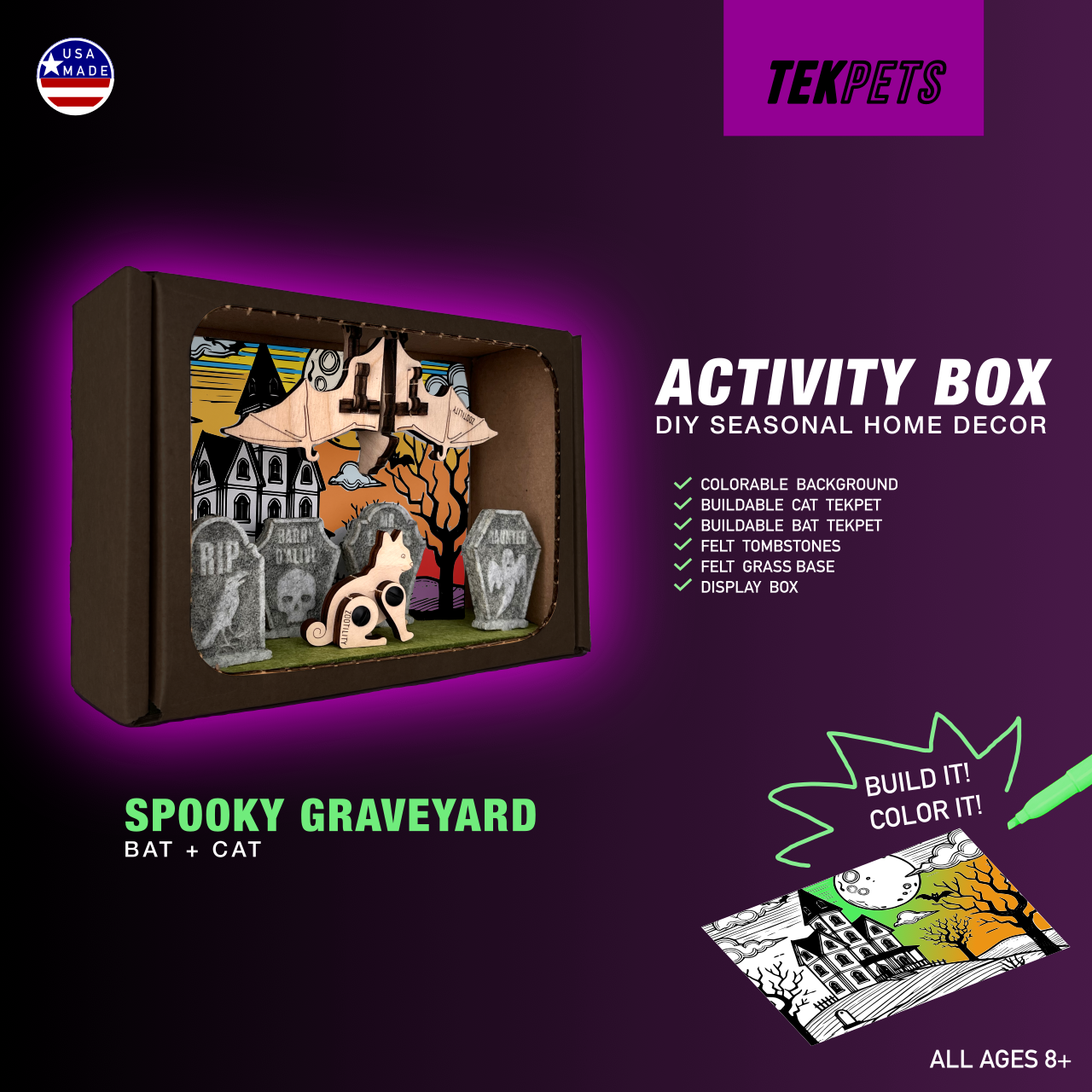 Zootility - Wholesale Decorative Box - Halloween Spooky Graveyard DIY Activity Decor Box1