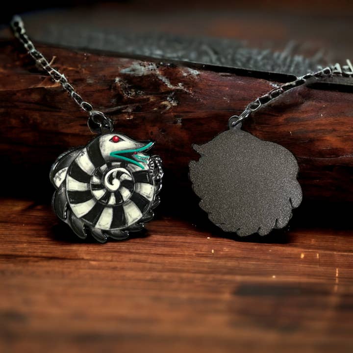 Hell Kitten RVA - Wholesale Pendant/Charm Necklace - Sandworm Enamel Necklace