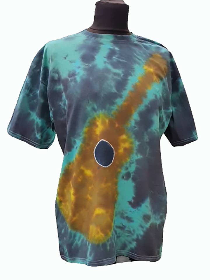 Camiseta Psicodélica Groovy con Diseño de Guitarra - Camiseta para Amantes de la Música para venta al por mayor de VeEco Gifts